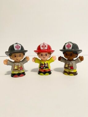 Little People Fire Fighter Fireman Figure Fisher Price Girl Boy Toy Bundle Lot